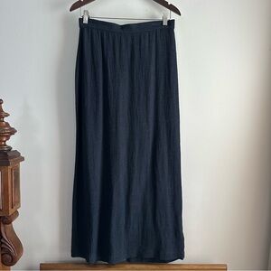 Eileen Fisher • Viscose Linen Blend Midi Skirt